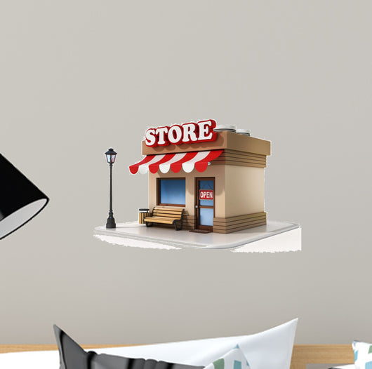 miniature store 3d illustration 