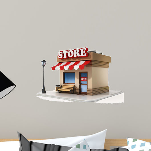 miniature store 3d illustration 