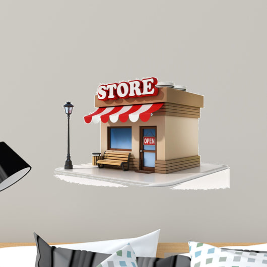 miniature store 3d illustration 