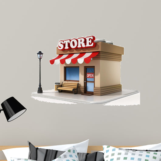 miniature store 3d illustration 
