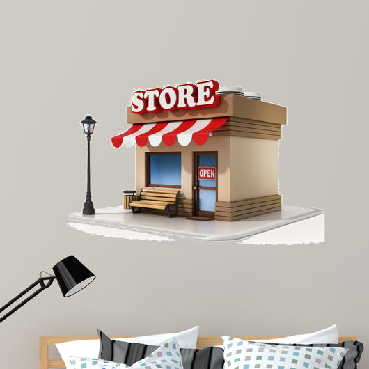 miniature store 3d illustration 