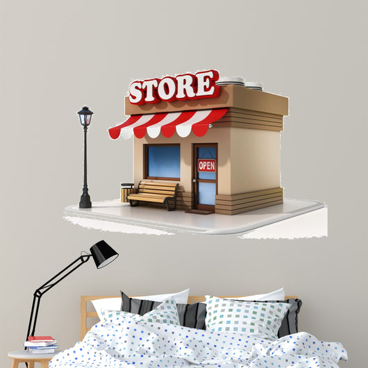 miniature store 3d illustration 