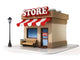miniature store 3d illustration 