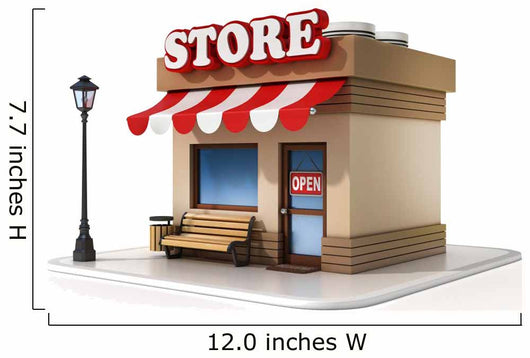 miniature store 3d illustration 