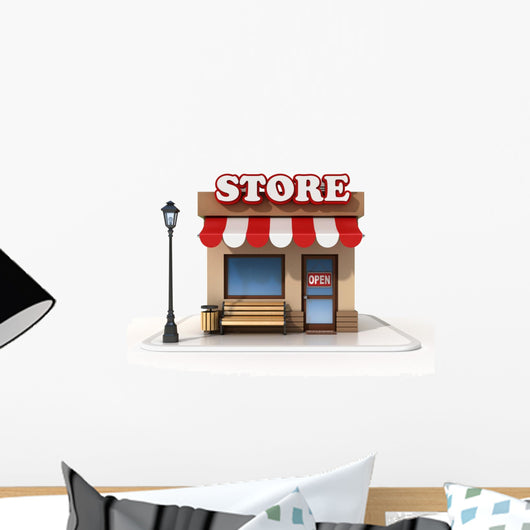 miniature store 3d illustration 