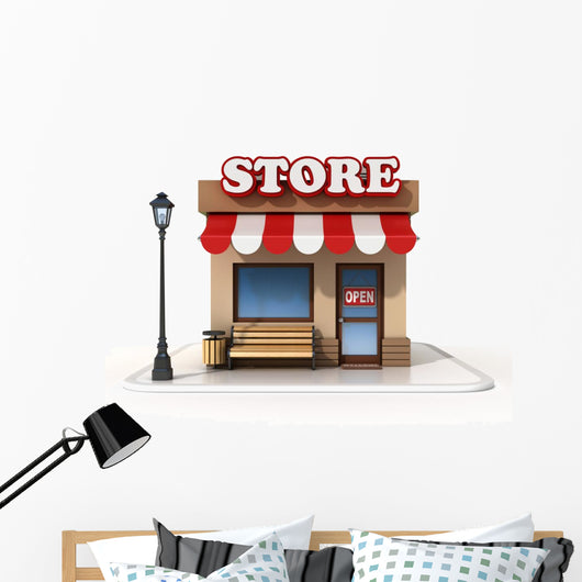 miniature store 3d illustration 