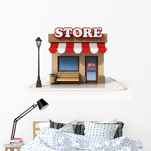 miniature store 3d illustration 