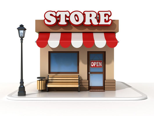 miniature store 3d illustration 