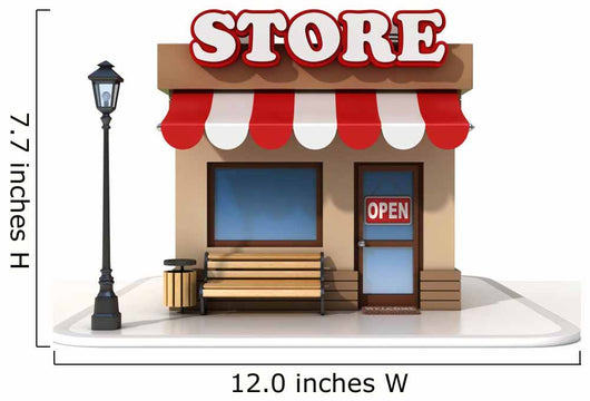 miniature store 3d illustration 