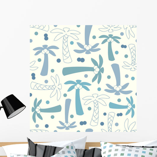 Coconut Palm Tree Silhouette Wall Decal