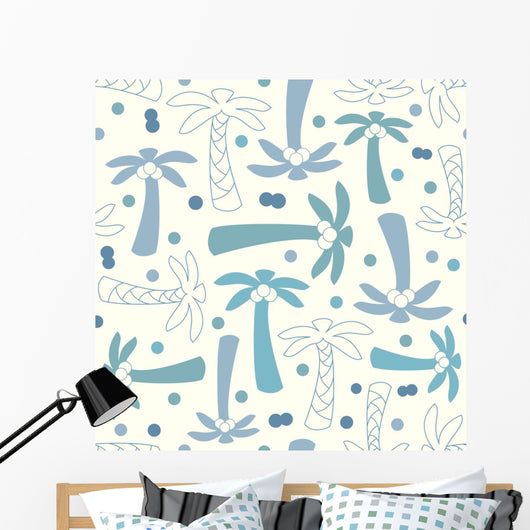 Coconut Palm Tree Silhouette Wall Decal