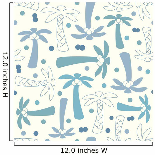Coconut Palm Tree Silhouette Wall Decal