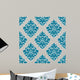 Ornate Blue Damask Style Wall Decal