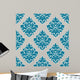 Ornate Blue Damask Style Wall Decal