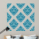 Ornate Blue Damask Style Wall Decal
