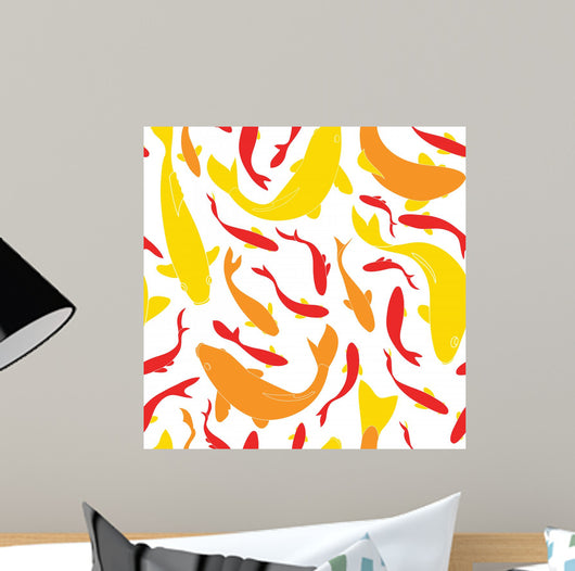 Fishes Seamless Pattern Wall Decal Design 2