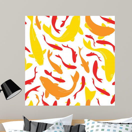 Fishes Seamless Pattern Wall Decal Design 2