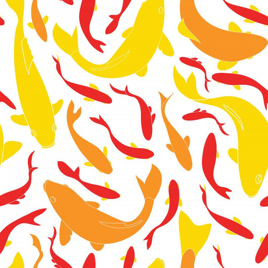 Fishes Seamless Pattern Wall Decal Design 2