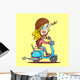 Scooter Girl Wall Decal
