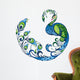 Peacock.Vector bird Wall Decal