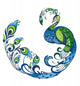 Peacock.Vector bird Wall Decal