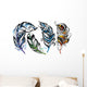 Set of feathers Wall Decal