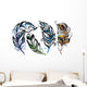 Set of feathers Wall Decal