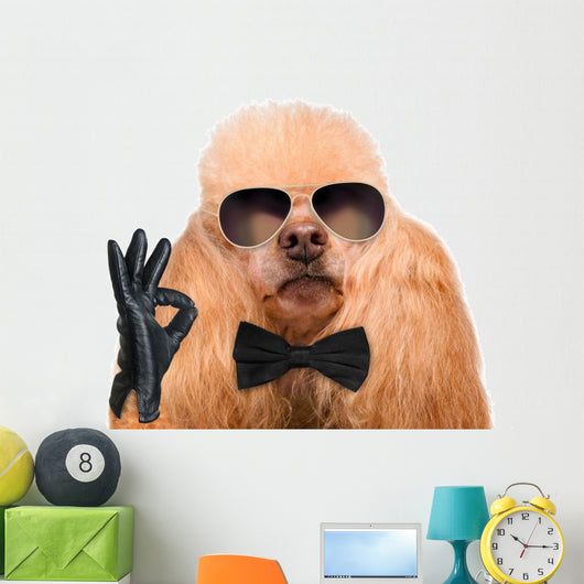 Dog Isolated on White Wall Decal