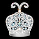 crown of silver platinum and precious stones 