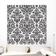 Damask Seamless Floral Pattern Wall Decal