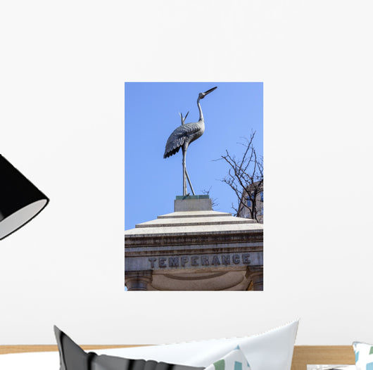 Temperance Stork Bronze Memorial Wall Decal
