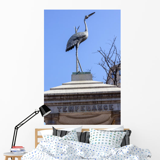 Temperance Stork Bronze Memorial Wall Decal