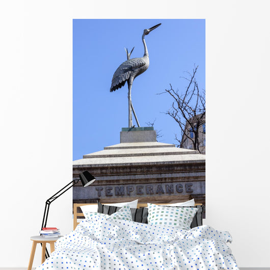 Temperance Stork Bronze Memorial Wall Decal