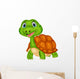 Cute turtle cartoon Wall Decal