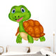 Cute turtle cartoon Wall Decal