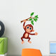 Cute Monkey Cartoon Hanging 