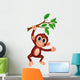 Cute Monkey Cartoon Hanging 