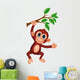 Cute Monkey Cartoon Hanging 