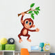 Cute Monkey Cartoon Hanging 
