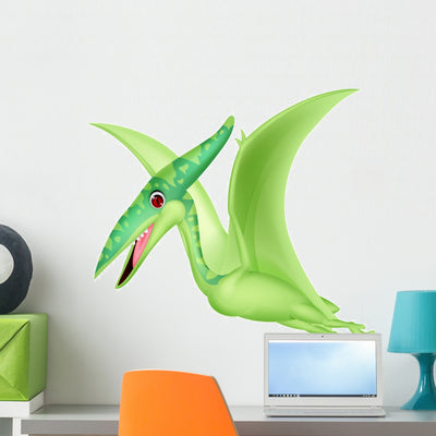 Pterosaurus Cartoon shown on a wall