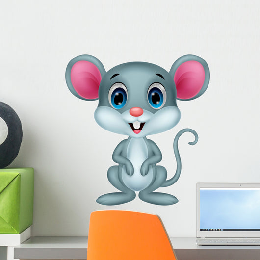 Cute mouse cartoon Wall Decal