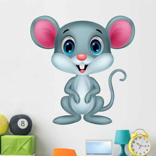 Cute mouse cartoon Wall Decal
