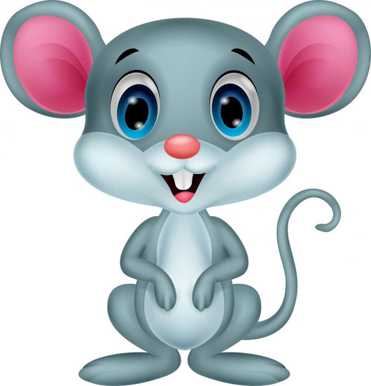 Cute mouse cartoon Wall Decal