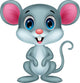 Cute mouse cartoon Wall Decal