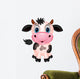 Cute cow cartoon Wall Decal