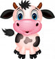 Cute cow cartoon Wall Decal