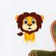 Cute lion cartoon Wall Decal