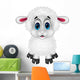 Cute Sheep Cartoon Wall Decal