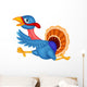 Cartoon Turkey Running Wall Decal