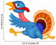 Cartoon Turkey Running Wall Decal